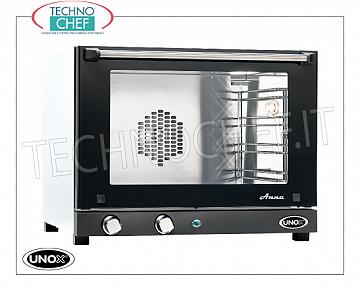 UNOX - Forno Convezione Elettrico mod. XF023 ANNA, 4 Teglie cm 46x33 FORNO CONVENZIONE elettrico UNOX- Linea MISS - Mod. ANNA per GASTRONOMIA e PASTICCERIA, capacità 4 TEGLIE da mm. 460x330, versione con COMANDI MANUALI, V.230/1, Kw. 3,00, Peso 22 Kg, dim.mm. 600x587x472h