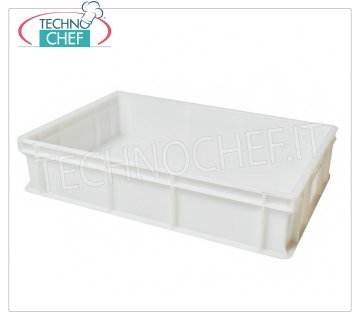 Cassetta pagnottine-impasti pizza da cm 60x40x13h, colore Bianco Cassetta portapagnottine-impasti pizza, impilabile in polietilene alimentare, colore Bianco, dim.mm.600x400x130h