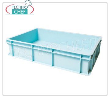 Cassetta pagnotte-impasti pizza da cm 60x40x13h, colore Celeste Cassetta portapagnottine-impasto pizza, impilabile in polietilene alimentare, colore Celeste, dim.mm.600x400x130h