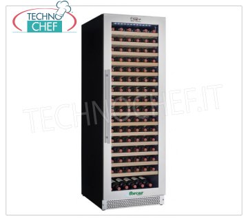 Forcar - CANTINETTA VINI  ''ENOLO'' per 101 BOTTIGLIE, VENTILATA 1 TEMPERATURA +5°/+18°C, Mod.G-VI180S
