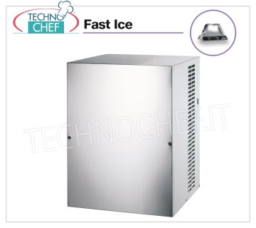 FABBRICATORE di GHIACCIO FAST ICE a CUBETTI VERTICALI da 140 Kg/24 ore, senza DEPOSITO, Mod.VM350 Fabbricatore di ghiaccio FAST ICE a cubetti verticali, da abbinare a contenitore per deposito ghiaccio, resa max 140 Kg/24h, raffreddamento ad acqua, V.230/1, Kw 1,4, Peso 73 Kg, dim.mm.540x544x747h