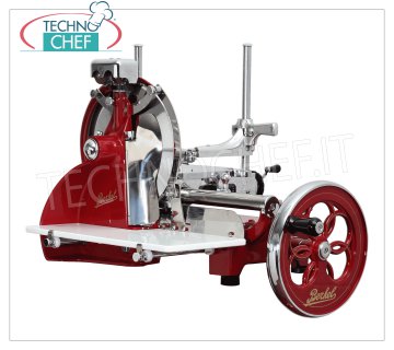 BERKEL - Affettatrice a Volano mod P15, lama Ø 285 mm, Affettatrice manuale Professionale a volano, colore rosso, con lama diametro mm 285, peso 60, dim.mm.720x600x570h