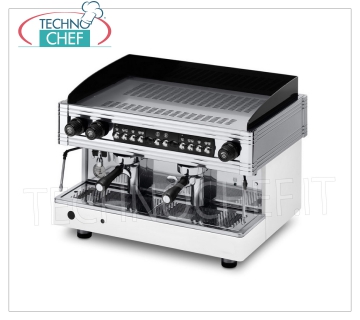 WEGA - Macchine Caffè Espresso 2 gruppi, Professionale per Bar, Linea  ORION GOLD, Mod EVD20G Macchina per Caffè espresso 2 Gruppi Professionale per Bar, Automatica, Linea Orion Gold, Marca WEGA, dosaggio volumetrico del caffè, caldaia lt.12, 2 lance vapore, Acqua Calda, V.230/3-400/3+N, Kw.3,6/3,9, Peso 84 Kg, dim.mm.720x545x515h